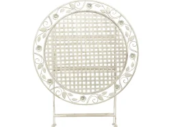 Stolik bistro BIVIO 90 cm 90 cm Metal Złamana biel