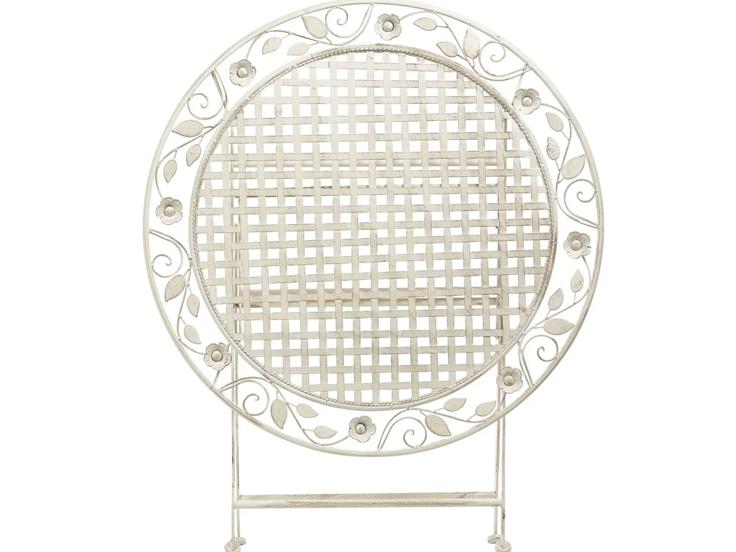 Stolik bistro BIVIO 90 cm 90 cm Metal Złamana biel