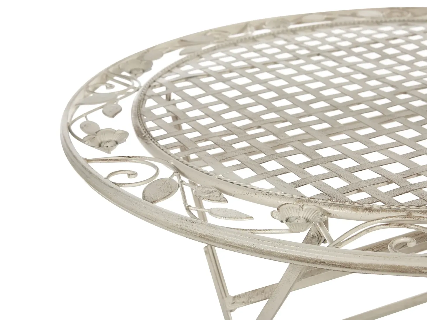 Stolik bistro BIVIO 90 cm 90 cm Metal Złamana biel
