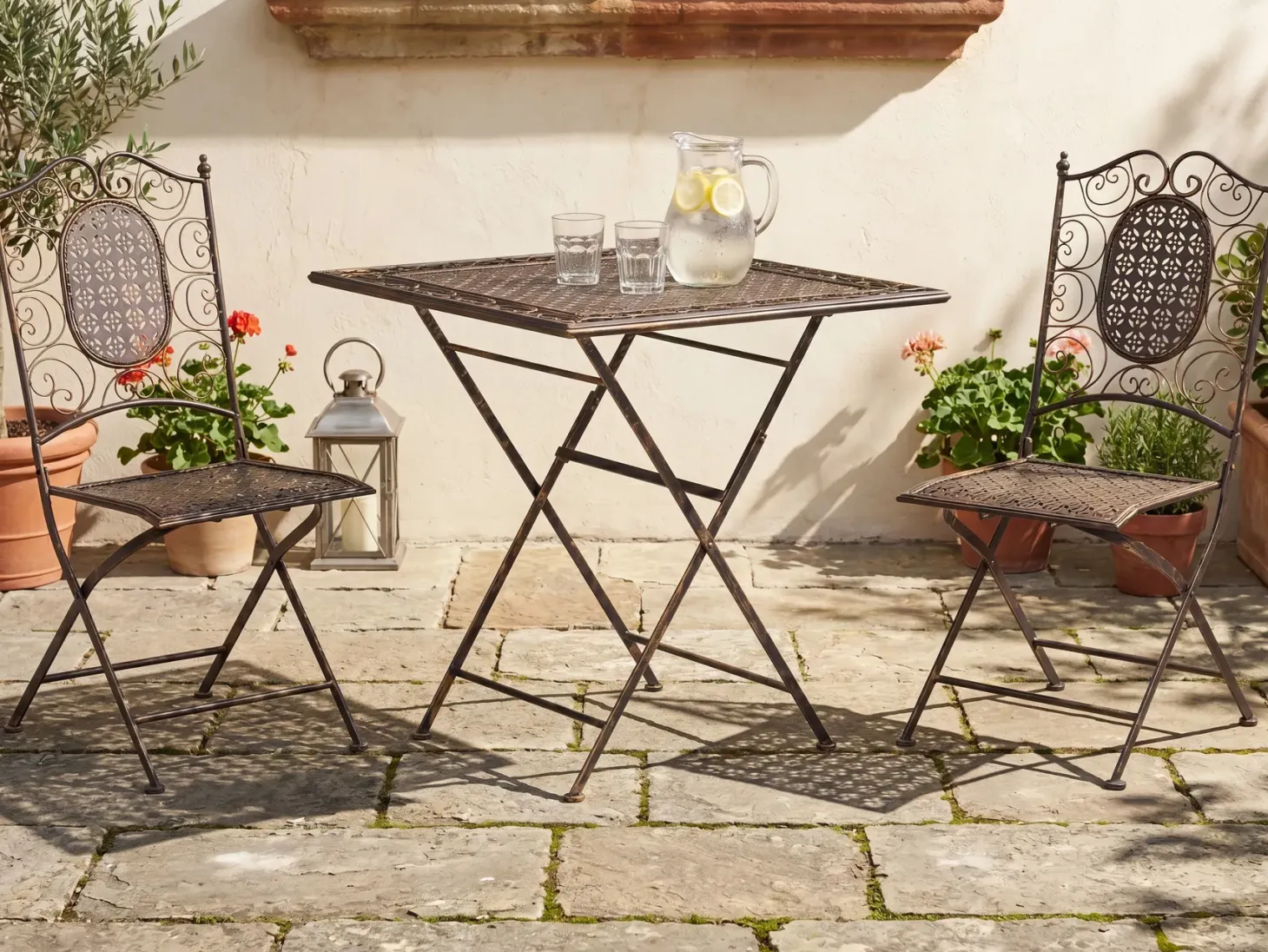 Stolik bistro BORMIO 70 cm 70 cm Metal Czarny