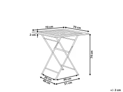 Stolik bistro BORMIO 70 cm 70 cm Metal Czarny