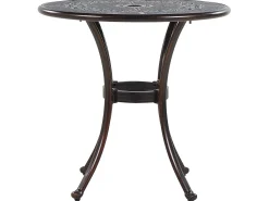 Stolik bistro BOVINO 65 cm 65 cm Metal Ciemnobrązowy
