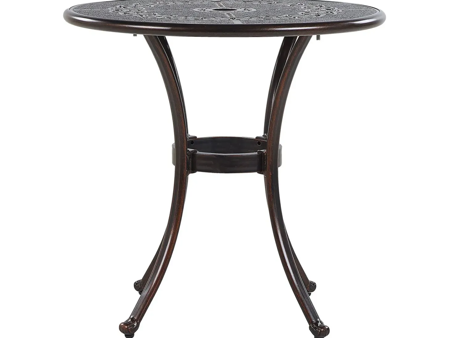 Stolik bistro BOVINO 65 cm 65 cm Metal Ciemnobrązowy