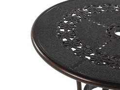 Stolik bistro BOVINO 65 cm 65 cm Metal Ciemnobrązowy