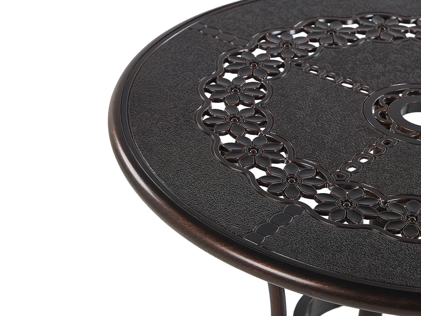 Stolik bistro BOVINO 65 cm 65 cm Metal Ciemnobrązowy