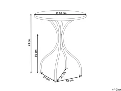 Stolik bistro CARIATI 60 cm 60 cm Czarny