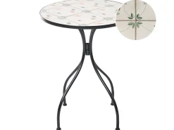 Stolik bistro CARONA 60 cm 60 cm Metal Czarny