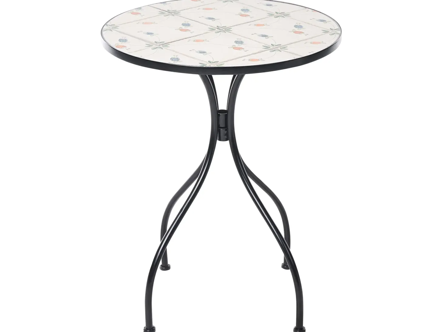 Stolik bistro CARONA 60 cm 60 cm Metal Czarny
