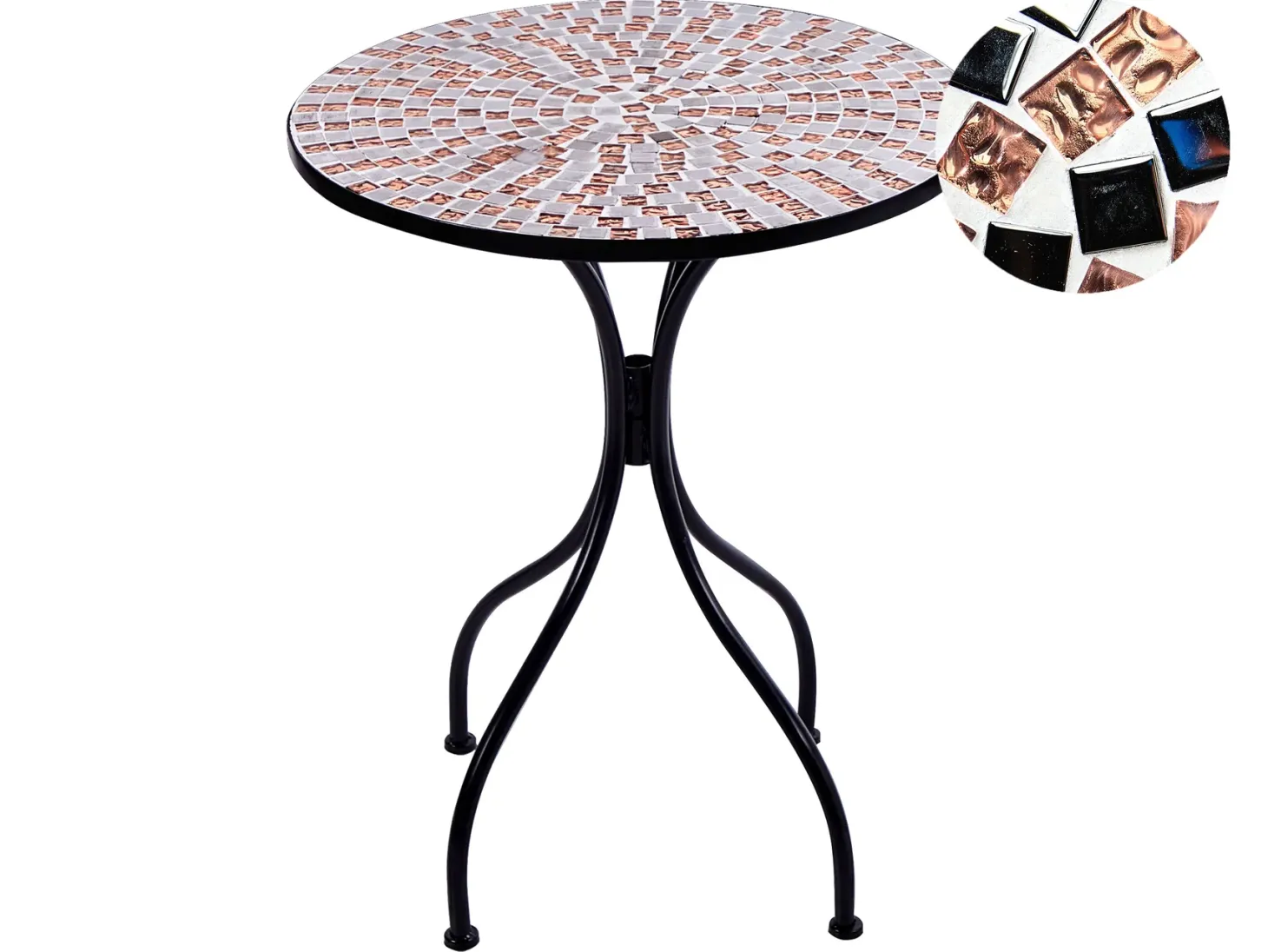 Stolik bistro CARPINO 60 cm 60 cm Czarny