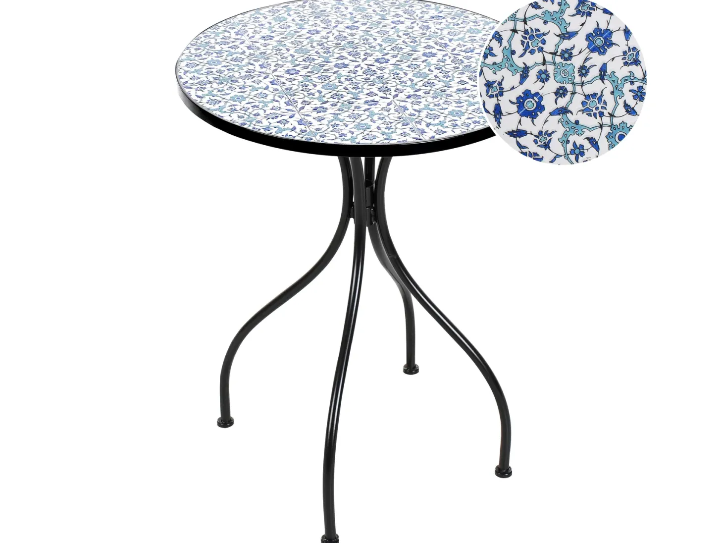Stolik bistro CHAPECO 60 cm 60 cm Metal Czarny