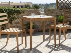 Stolik bistro CHIOGGIA 70 cm 70 cm Certyfikowane drewno akacjowe Jasnobrązowy