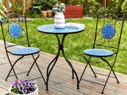 Stolik bistro CIGLIANO 60 cm 60 cm Metal Czarny