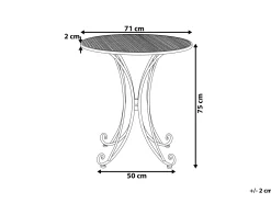 Stolik bistro CILENTO 71 cm 71 cm Metal Szary
