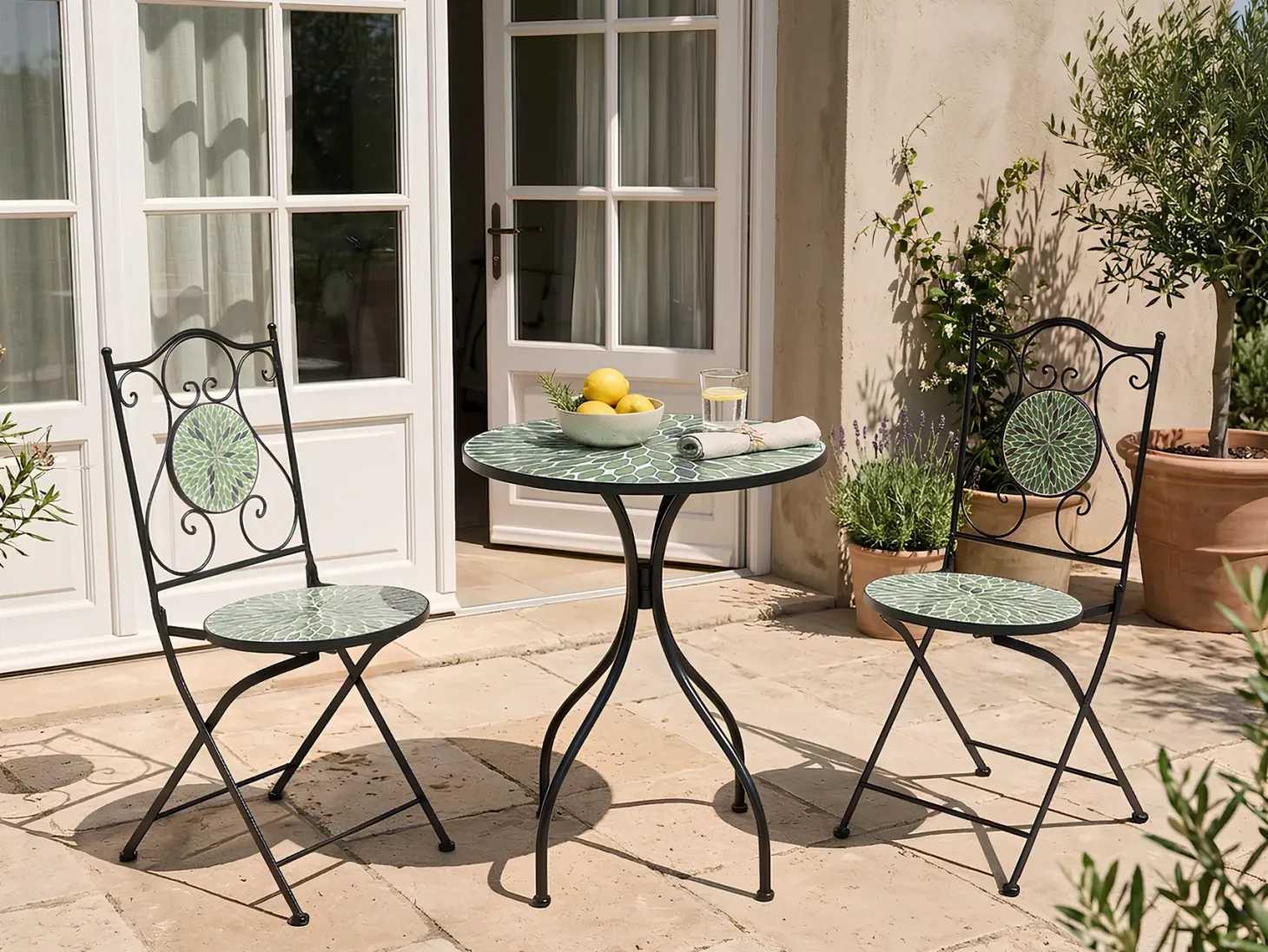 Stolik bistro CIVATE 60 cm 60 cm Metal Czarny
