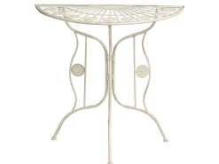 Stolik bistro COGGIA 80 cm 37 cm Metal Jasnobeżowy