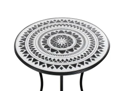 Stolik bistro COMISO 60 cm 60 cm Metal Czarny/ biały