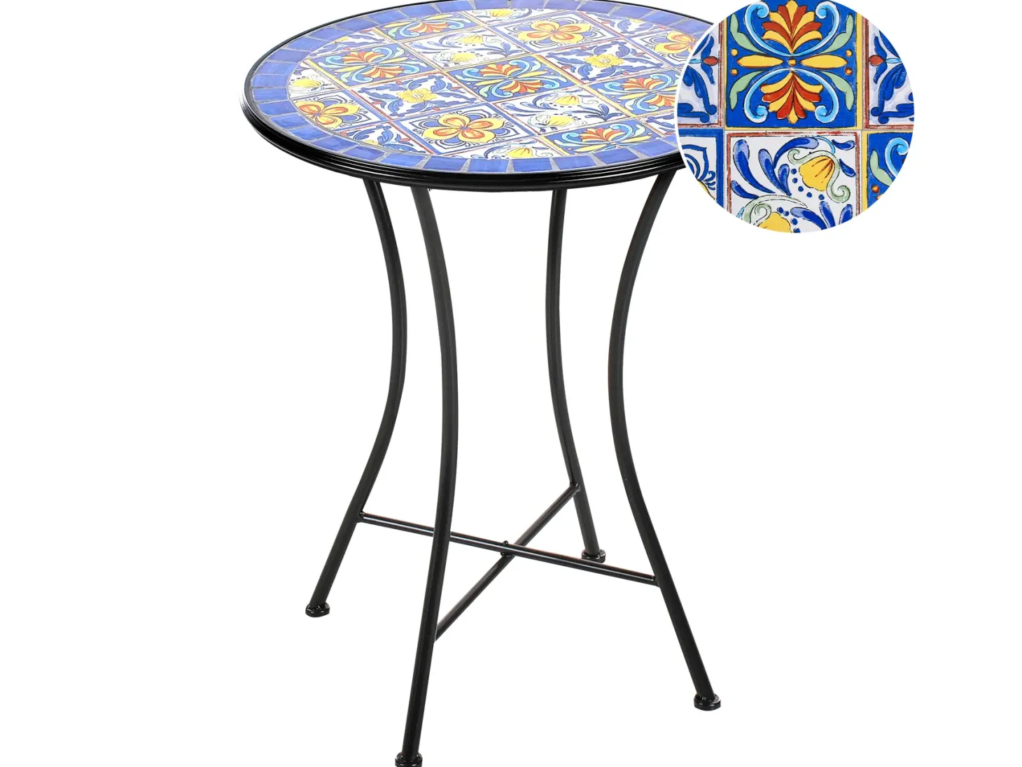 Stolik bistro CORIANO 60 cm 60 cm Metal Czarny
