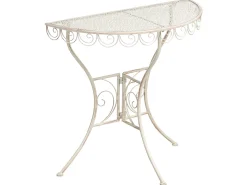 Stolik bistro JUINA 80 cm 36 cm Metal Jasnobeżowy