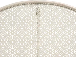 Stolik bistro JUINA 80 cm 36 cm Metal Jasnobeżowy