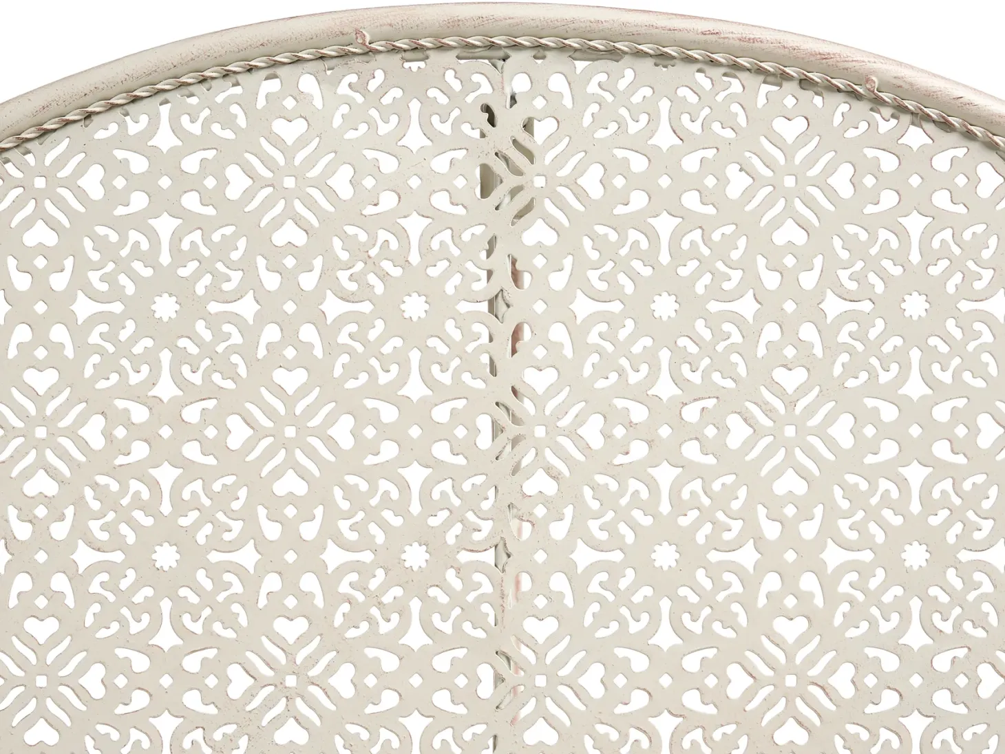 Stolik bistro JUINA 80 cm 36 cm Metal Jasnobeżowy