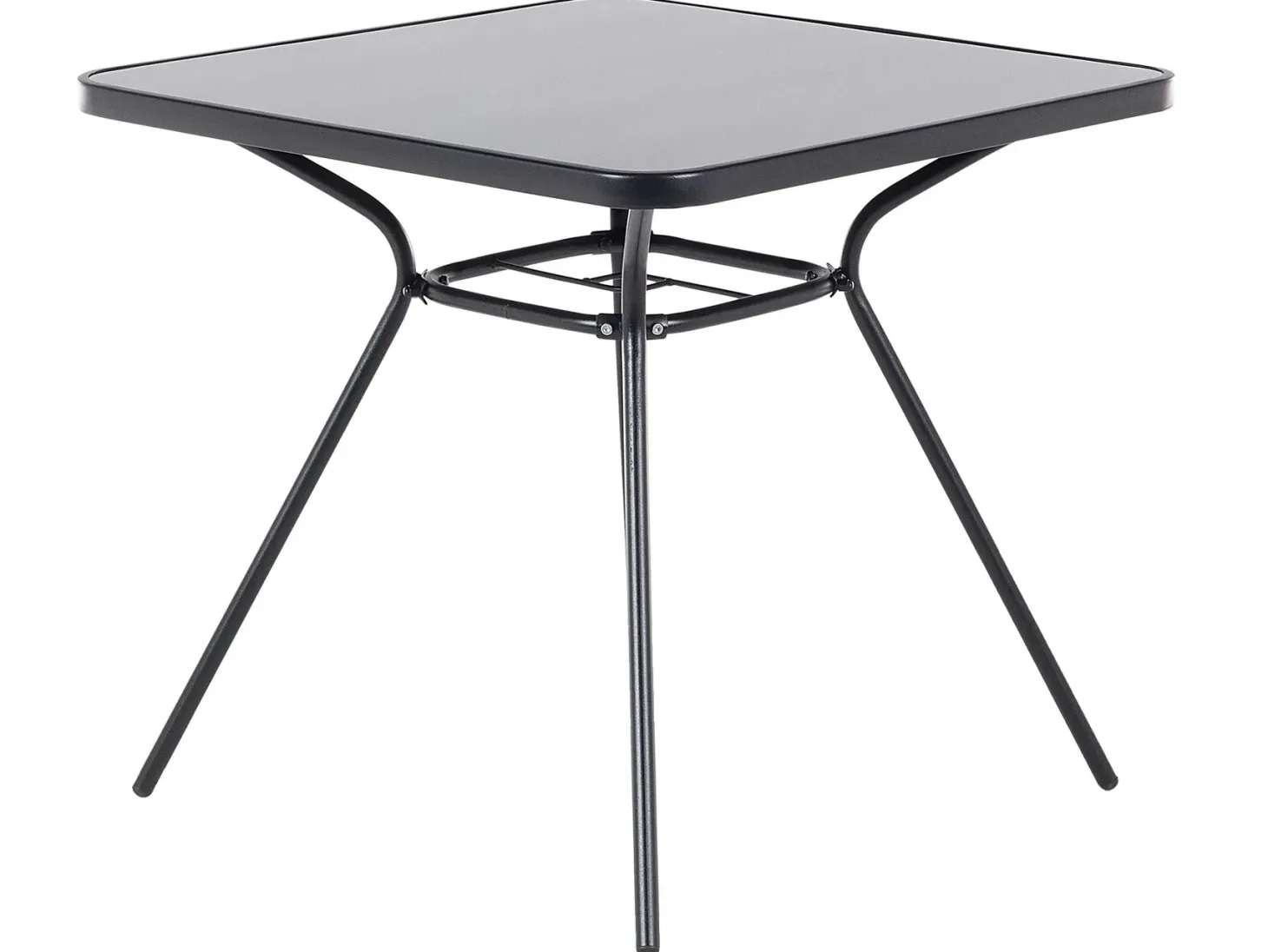 Stolik bistro LIVO 80 cm 80 cm Szkło Czarny