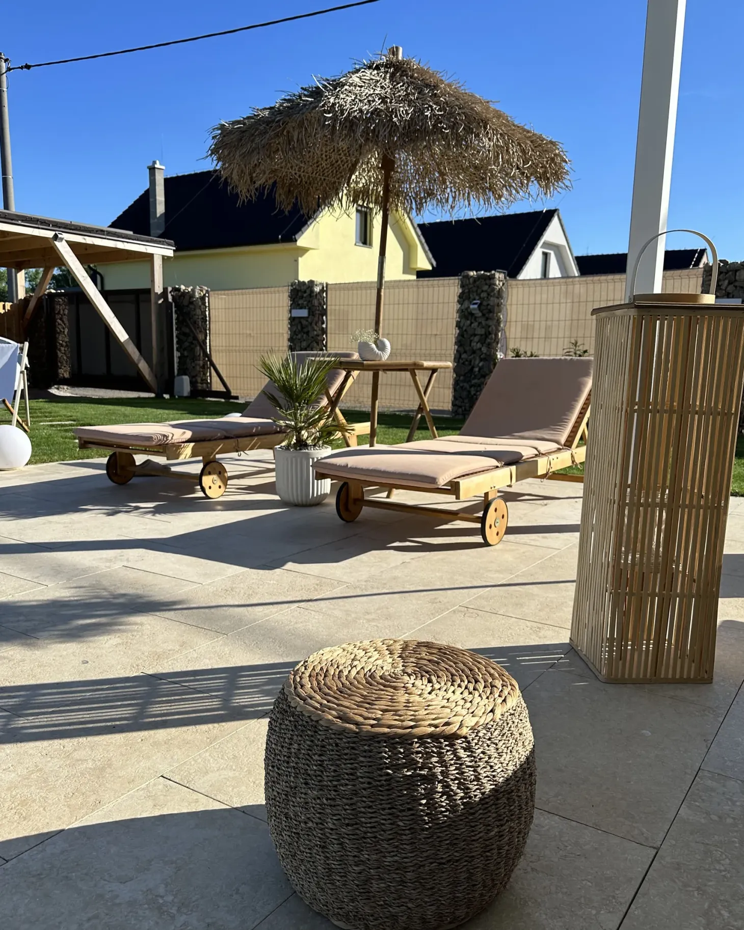 Stolik bistro MOLISE 85 cm 85 cm Bambus Jasnobrązowy