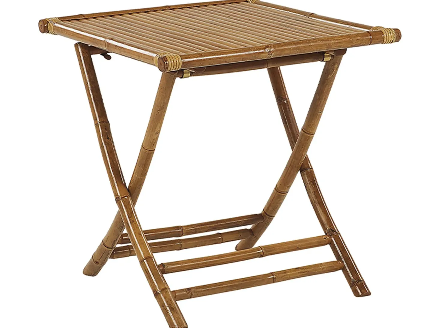 Stolik bistro MOLISE 70 cm 70 cm Bambus Brązowy