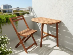Stolik bistro OSIGO 44 cm 70 cm Drewno akacjowe Brązowy