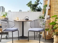 Stolik bistro PALMI 60 cm 60 cm Imitacja drewna Brązowy