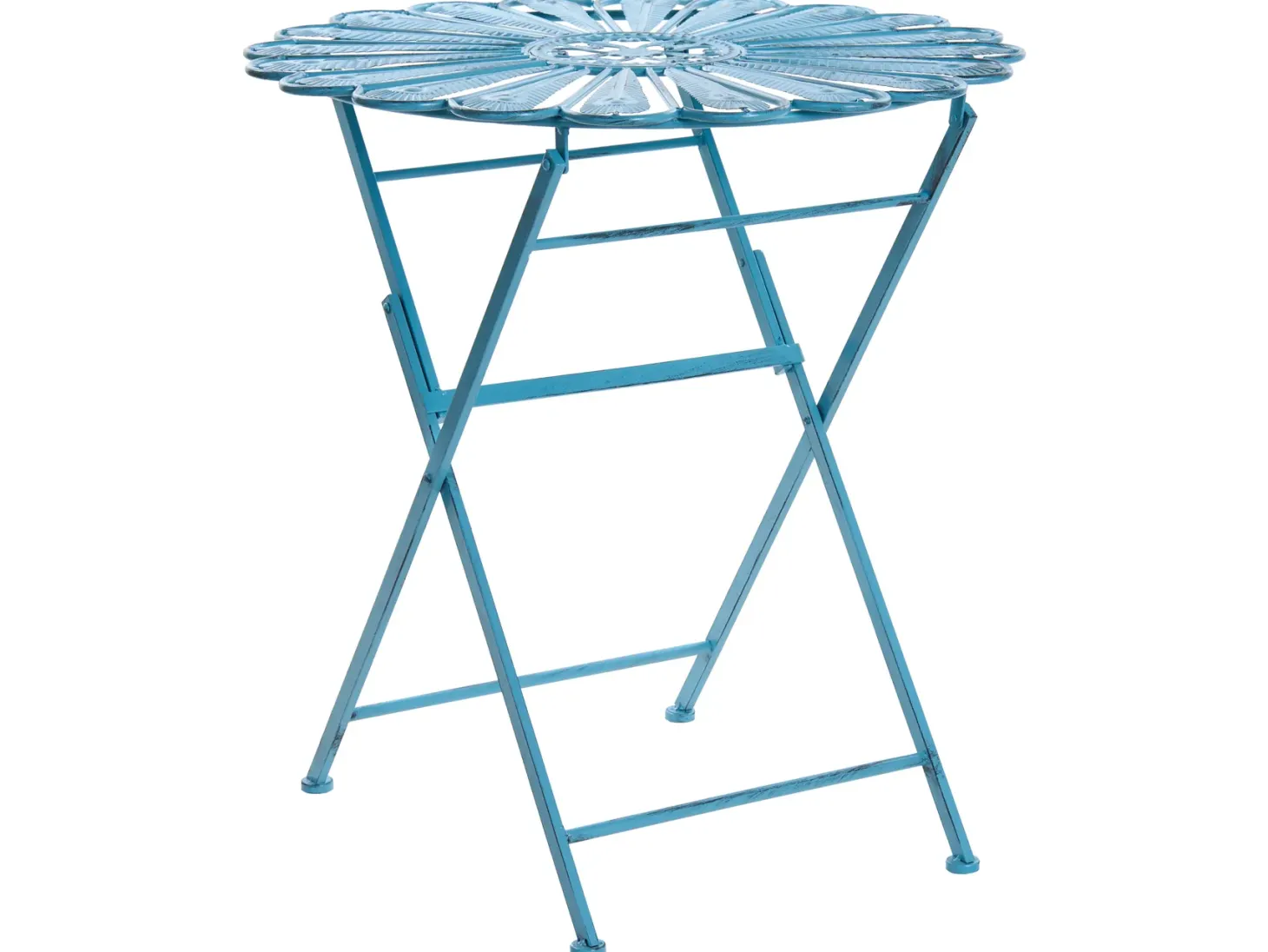 Stolik bistro PAVIA 71 cm 71 cm Metal Niebieski
