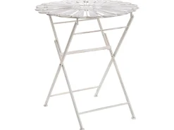 Stolik bistro PAVIA 71 cm 71 cm Metal Złamana biel