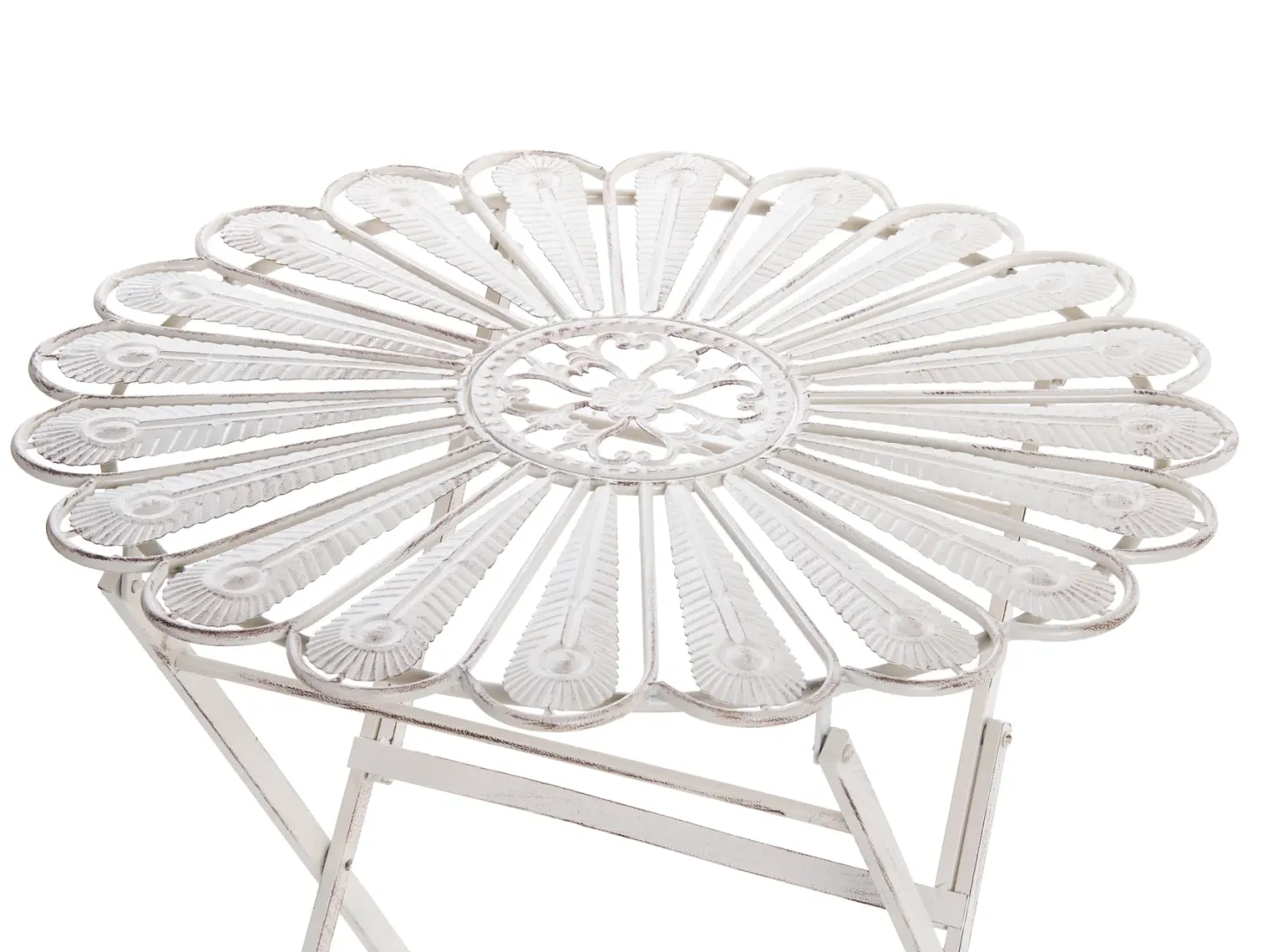 Stolik bistro PAVIA 71 cm 71 cm Metal Złamana biel