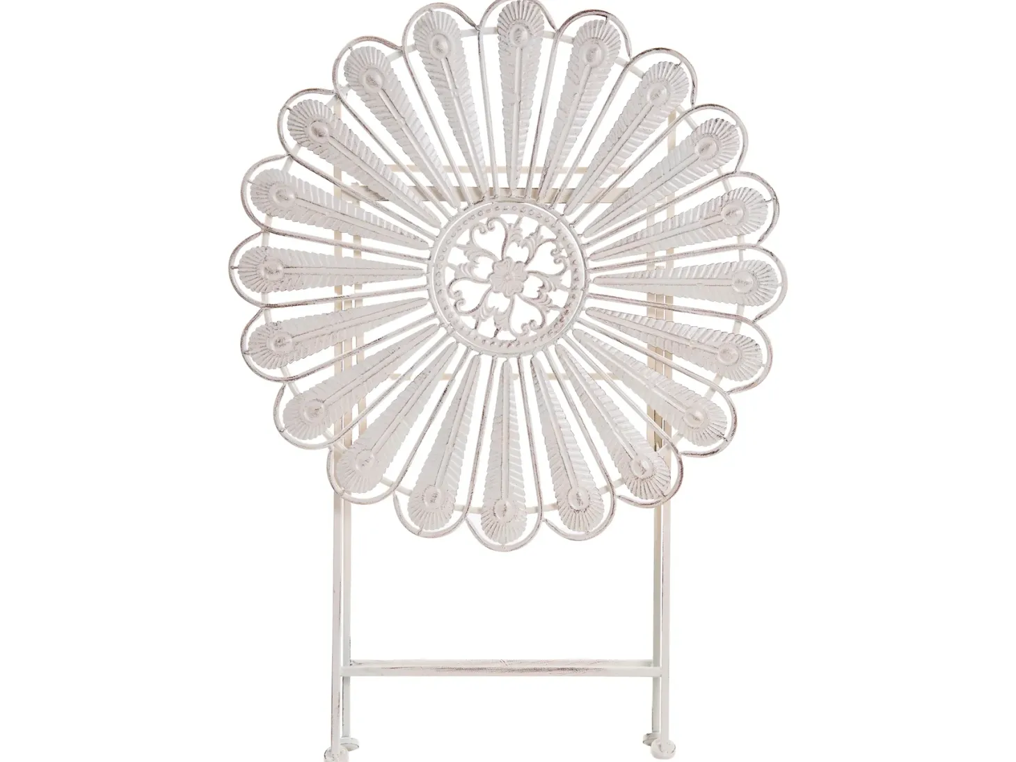 Stolik bistro PAVIA 71 cm 71 cm Metal Złamana biel