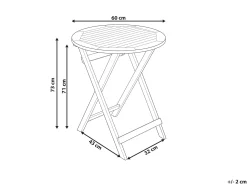 Stolik bistro PROSSEDI 60 cm 60 cm Drewno akacjowe Brązowy