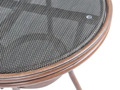 Stolik bistro RIFREDDO 70 cm 70 cm Szkło hartowane Szary