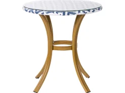 Stolik bistro RIFREDDO 70 cm 70 cm Szkło hartowane Niebieski