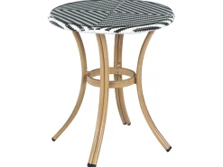Stolik bistro RIFREDDO 70 cm 70 cm Szkło hartowane Czarny