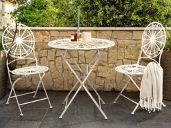 Stolik bistro SCAFA 70 cm 70 cm Metal Biały