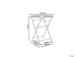 Stolik bistro SCAFA 70 cm 70 cm Metal Biały