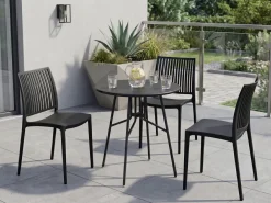 Stolik bistro TALTAL 64 cm 64 cm Metal Czarny