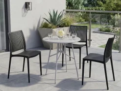 Stolik bistro TALTAL 64 cm 64 cm Metal Szary