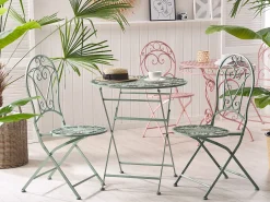 Stolik bistro TRENTO 70 cm 70 cm Metal Jasnozielony