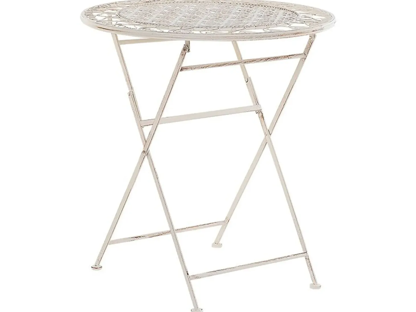 Stolik bistro TRIESTE 70 cm 70 cm Metal Jasnobeżowy