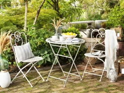 Stolik bistro TRIESTE 70 cm 70 cm Metal Jasnobeżowy
