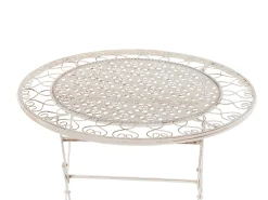 Stolik bistro TRIESTE 70 cm 70 cm Metal Jasnobeżowy