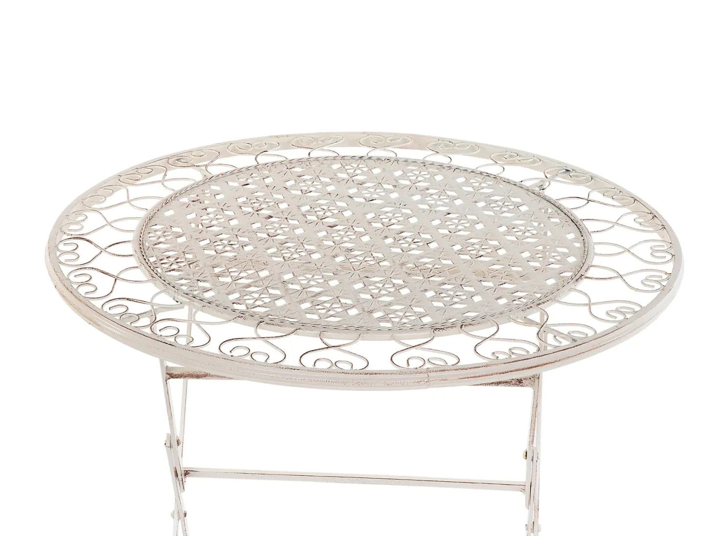 Stolik bistro TRIESTE 70 cm 70 cm Metal Jasnobeżowy