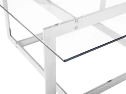 Outlet CRYSTAL Szkło hartowane Srebrny Stoliki Kawowe|Wszystkie Stoły