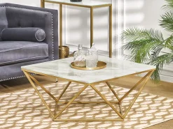 Outlet MALIBU Marmur/ złoty Stoliki Kawowe|Wszystkie Stoły