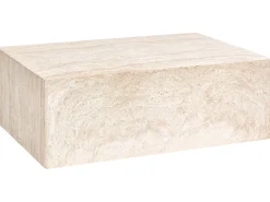 Stolik kawowy NOBRES 90 cm 66 cm Efekt trawertynu