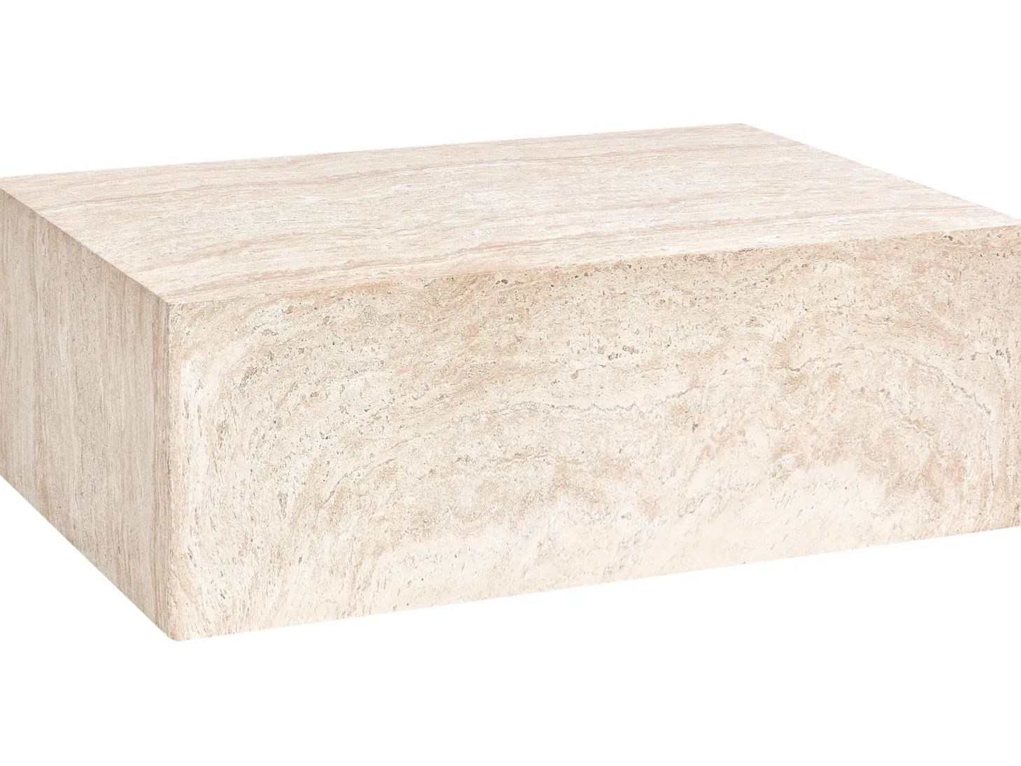 Stolik kawowy NOBRES 90 cm 66 cm Efekt trawertynu